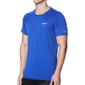Nike Solid Hydrogaurd Short-Sleeve DRI-Fit UPF 40